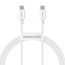 Synchronizační a nabíjecí kabel USB-C / USB-C BASEUS - 100W - 1m - bílý