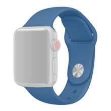 Řemínek pro Apple Watch 45mm / 44mm / 42mm - velikost S / M - silikonový - džínově modrý