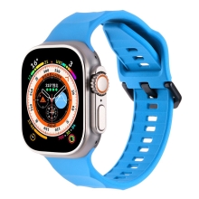 Řemínek pro Apple Watch Ultra 49mm / 45mm / 44mm / 42mm - vlnkový - silikonový - modrý