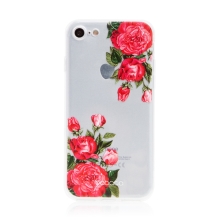 Kryt BABACO pro Apple iPhone 7 / 8 / SE (2020) - gumový - průhledný - růže