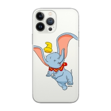Kryt DISNEY pro Apple iPhone 12 / 12 Pro - šťastný Dumbo - gumový - průhledný