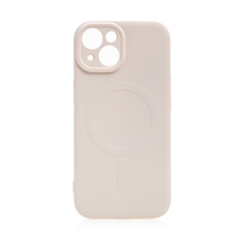 Kryt pre Apple iPhone 15 - Podpora MagSafe - silikónový - béžový