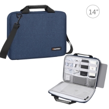 HAWEEL puzdro / taška pre Apple MacBook 14 / 15" - priehradky na vybavenie - látka - tmavomodrá