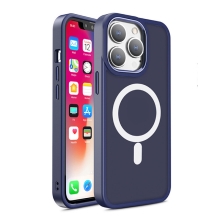 Kryt pro Apple iPhone 15 Pro - podpora MagSafe - plastový / silikonový - tmavě modrý