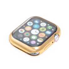 Kryt / obal pro Apple Watch Series 7 41mm - gumový - průhledný / zlatý