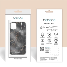 Kryt BABACO pro Apple iPhone 5 / 5S / SE - gumový - černý mramor