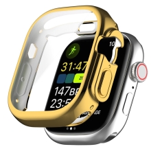 Kryt pro Apple Watch Ultra 49mm - gumový - průhledný / zlatý