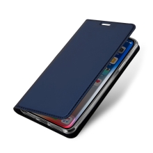 Puzdro DUX DUCIS pre Apple iPhone Xr - stojan + slot na kreditnú kartu - tmavomodré