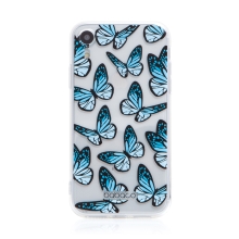 Kryt BABACO pro Apple iPhone Xr - gumový - modří motýli