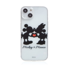 Kryt DISNEY pro Apple iPhone 13 - zamilovaní Mickey a Minnie - gumový - průhledný