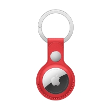 Originální klíčenka / kryt pro Apple AirTag - kožená - červená