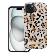 Kryt FORCELL Mirage pre Apple iPhone 15 - Podpora MagSafe - plast/guma - leopardí vzor