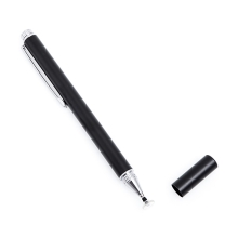 Dotykové pero / stylus - s diskem pro přesnost / přesné - kovové - černé