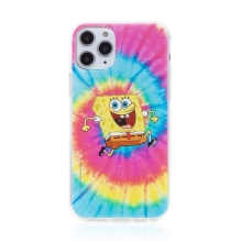 Kryt Sponge Bob pro Apple iPhone 11 Pro - gumový - psychedelický Sponge Bob
