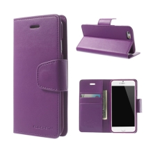 Pouzdro Mercury Sonata Diary pro Apple iPhone 6 / 6S - stojánek a prostor na doklady - fialové