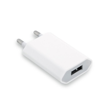 5W USB mini nabíjačka / adaptér pre Apple iPhone / iPod (1A) - biela