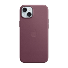 Originální kryt pro Apple iPhone 15 Plus - MagSafe - FineWoven umělá kůže - morušově rudý