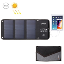 Solární nabíječka HAWEEL pro Apple a další zařízení - USB-A (5V / 2,9A) - outdoor - skládací - černá