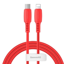 Synchronizační a nabíjecí kabel BASEUS - Lightning pro Apple zařízení - USB-C - 1,2m - červený