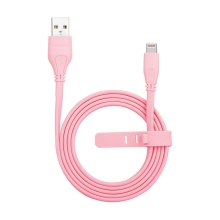 Synchronizační a nabíjecí kabel MOMAX - MFi Lightning pro Apple zařízení - růžový - 1m
