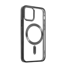 Kryt SWISSTEN Clear Jelly MagStick Metal pre Apple iPhone 11 Pro - priehľadný / čierny