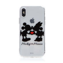 Kryt DISNEY pro Apple iPhone X / Xs - zamilovaní Mickey a Minnie - gumový - průhledný