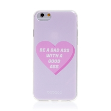 Kryt BABACO pro Apple iPhone 6 / 6S - gumový - srdce " zlobivá holka"