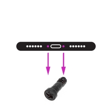 Náhradná skrutka na spodnú časť Apple iPhone 7 / 7 Plus - čierna