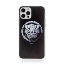 Kryt MARVEL pro Apple iPhone 12 / 12 Pro - Black Panther - gumový - černý