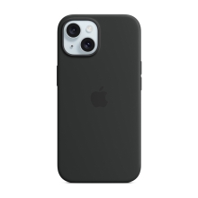 Originální kryt pro Apple iPhone 15 - MagSafe - silikonový - černý
