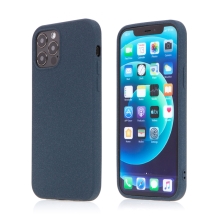 Kryt pro Apple iPhone 12 / 12 Pro - matný - protiskluzový - gumový - tmavě modrý