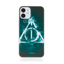 Kryt Harry Potter pre Apple iPhone 12 mini - gumový - Relikvia smrti - čierny