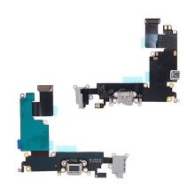 Napájací a dátový konektor s flex káblom + audio konektor + GSM anténa pre Apple iPhone 6 Plus - sivá - kvalita A+
