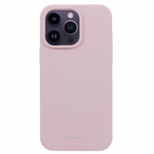Kryt MERCURY Silky-Soft pro Apple iPhone 15 Pro Max - příjemný na dotek - silikonový - růžový
