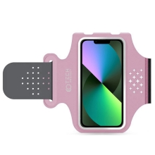 Športové puzdro TECH-PROTECT M1 pre Apple iPhone 6,1" - ružové s reflexnými prvkami