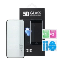 Tvrzené sklo (Tempered Glass) "5D" pro Apple iPhone 14 Pro - 2,5D - černý rámeček - čiré - 0,3mm