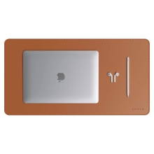Pracovní podložka SATECHI pro Apple iMac / MacBook / Magic Mouse - umělá kůže - hnědá