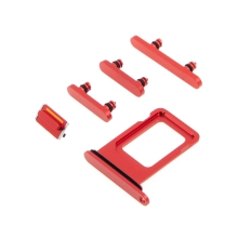 Rámeček / šuplík na Nano SIM + boční tlačítka pro Apple iPhone 12 - červený - kvalita A+