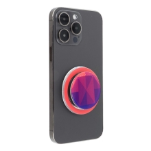 Držiak / zásuvka pre Apple iPhone - podpora MagSafe - plast / silikón - fialová / červená