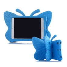 Pouzdro pro děti pro Apple iPad mini 1 / 2 / 3 - 3D motýl - stojánek - pěnové - modré