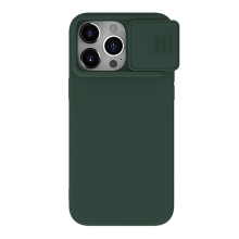 Kryt NILLKIN CamShield pre Apple iPhone 15 Pro Max - Kryt fotoaparátu - Silikónový - Tmavo zelený