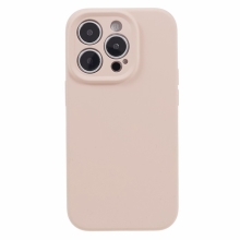 Kryt pre Apple iPhone 15 Pro - príjemný na dotyk - silikónový - pieskovo ružový