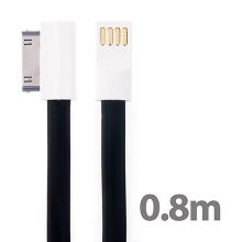 Synchronizační a nabíjecí USB kabel s 30pin konektorem pro Apple iPhone / iPad / iPod - černý - 0,8m