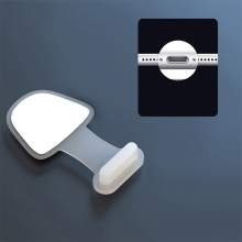 Nálepka s konektorom Lightning pre Apple iPhone / iPad - proti prachu - silikónová - transparentná