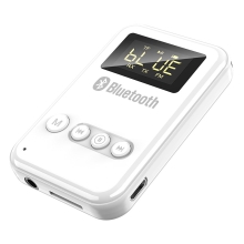 Bluetooth vysílač / přijímač / FM transmitter - Micro SD / MP3 přehrávač - 3,5mm jack - bílý