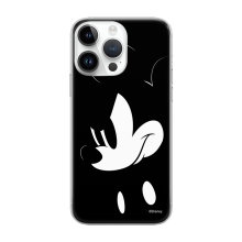 DISNEY kryt pre Apple iPhone 13 Pro - Hlava Mickey Mouse - gumový - čierny