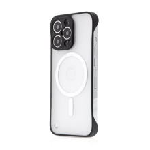 Kryt pro Apple iPhone 13 Pro + kroužek - podpora MagSafe - plastový / gumový - černý