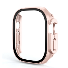 Tvrdené sklo + rámik pre Apple Watch Ultra 49 mm - svetlo ružová