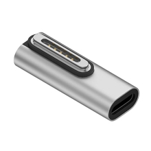 Adaptér / redukcia pre Apple MacBook - USB-C / MagSafe 3 - kovový - strieborný - ohnutý