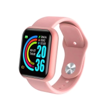 Fitness chytré hodinky 68S - tlakoměr / krokoměr / měřič tepu - Bluetooth - růžové